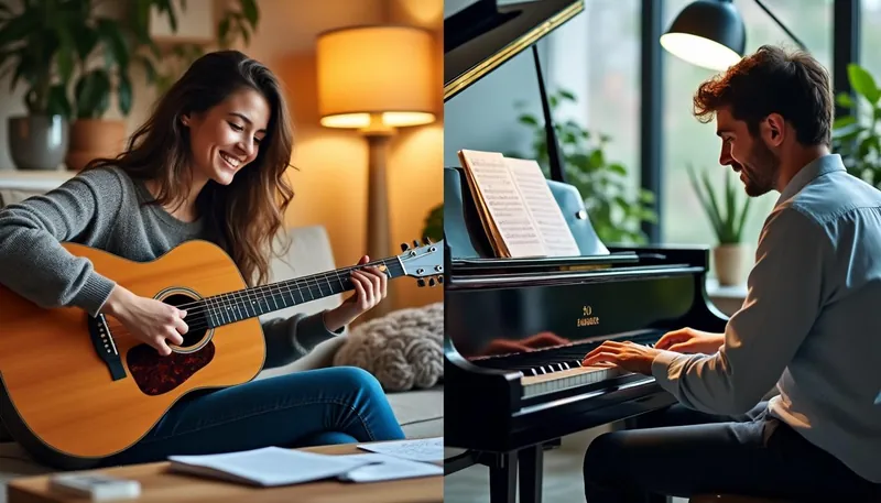La guitare est-elle plus facile à apprendre que le piano ?